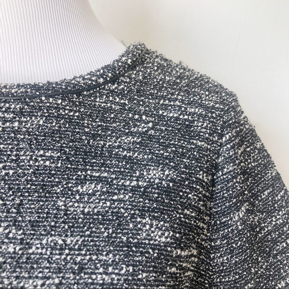 BANANA REPUBLIC BLK/WHT TWEED TOP SM - Picture 3 of 8